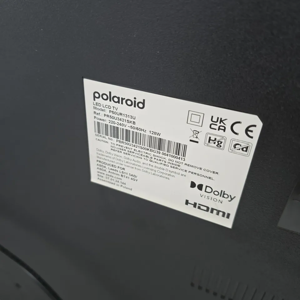 POLAROID 50-INCH LED LCD TV (P50UR1313U) 
