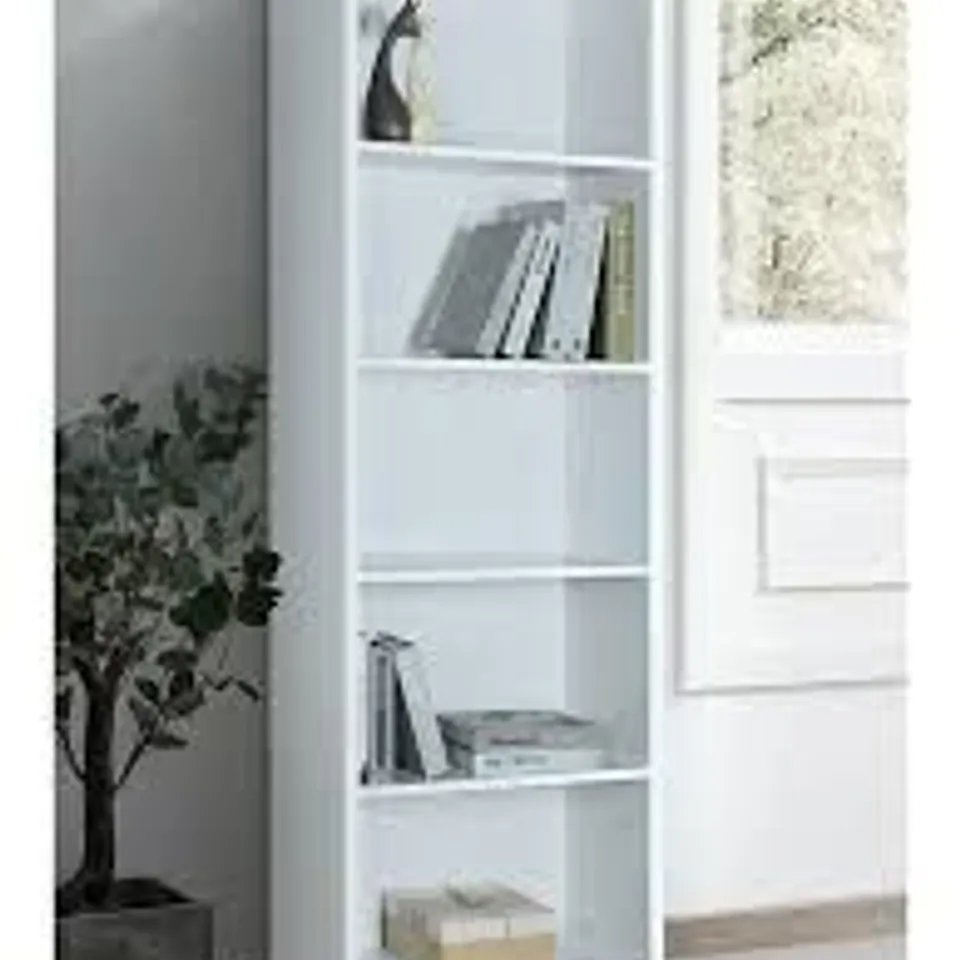 BOXED METRO TALL BOOKCASE IN WHITE