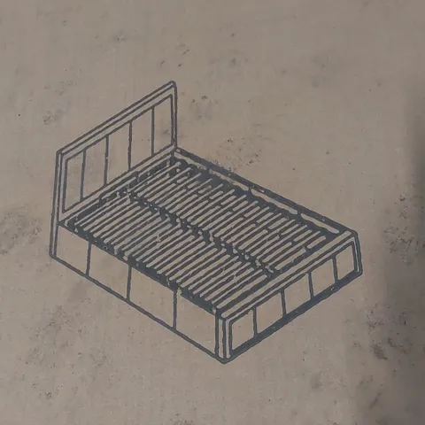 BOXED 4'6 DOUBLE BED FRAME - GREY (3 BOXES)