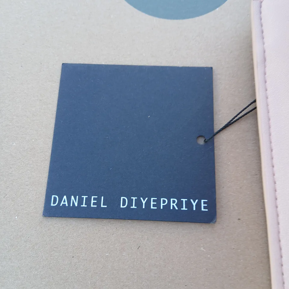THREE DANIEL DIYEPRIYE PUZZLE-PATTERN HANDBAG IN PALE PINK 
