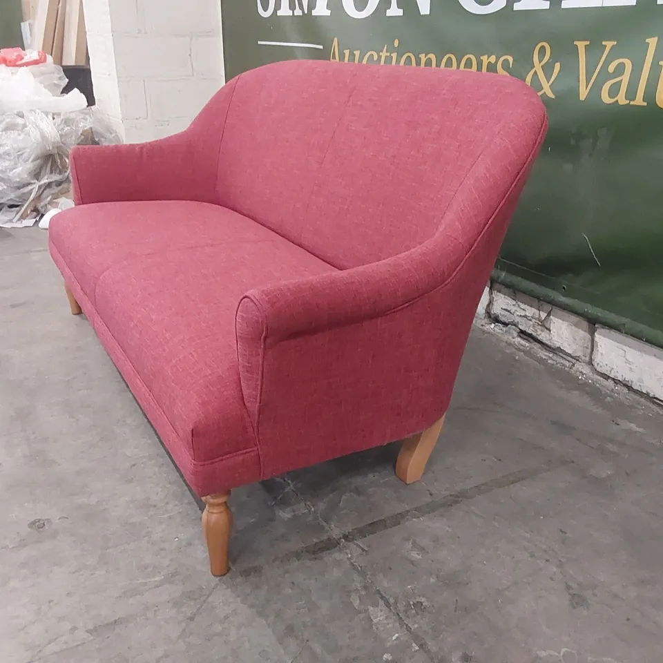 QUALITY DESIGNER 3 SEATER FABRIC SOFA - RED