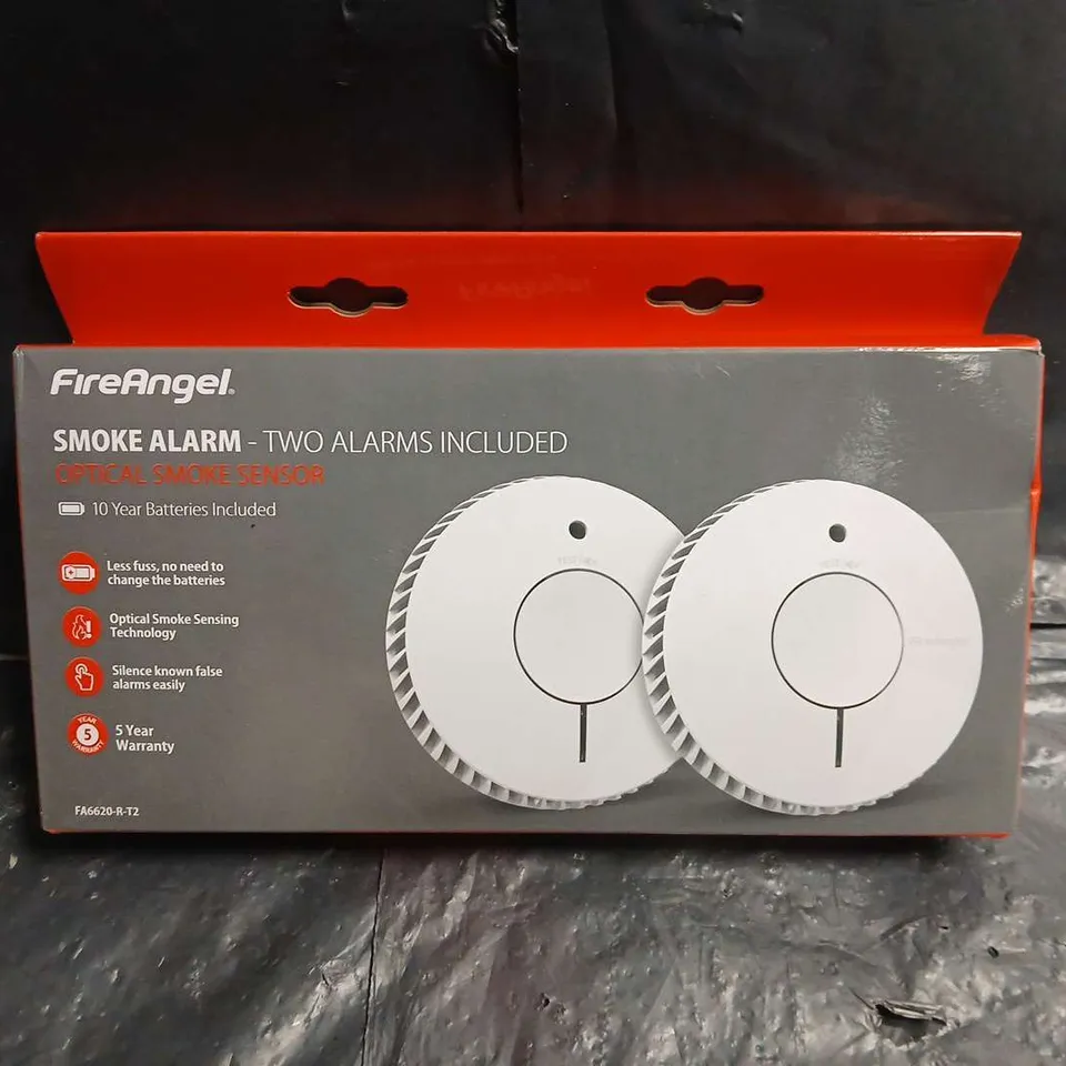 FIREANGEL SMOKE ALARM – OPTICAL SENSOR, 2‑PACK (FA6620)