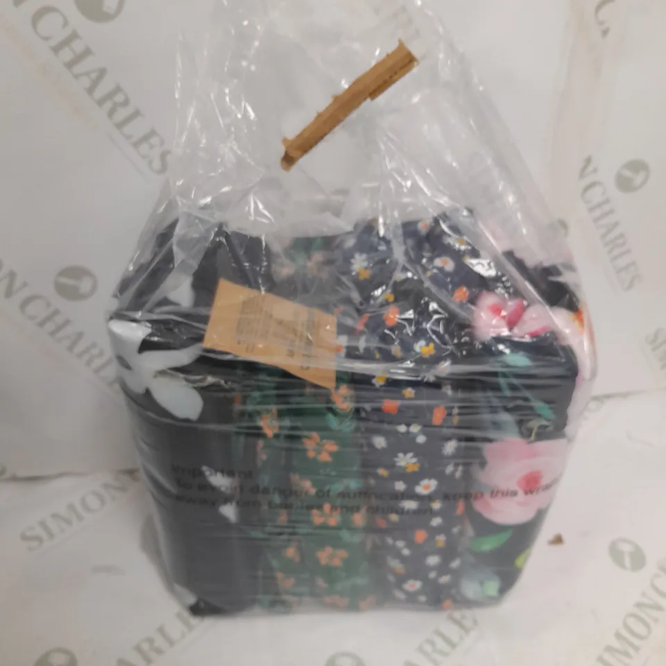 CALIFORNIA INNOVATIONS SET OF 4 DOUBLE HANDLE INSULATED BAGS - FLORAL 