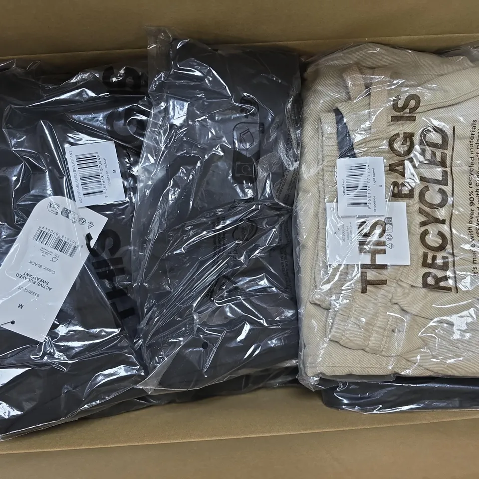 APPROXIMATELY 10 ASSORTED CLOTHING ITEMS IN VARIOUS SIZES, COLOURS & STYLES TO INCLUDE CASUAL PANTS, ACTIVE RELAXED SWEATPANTS, ETC