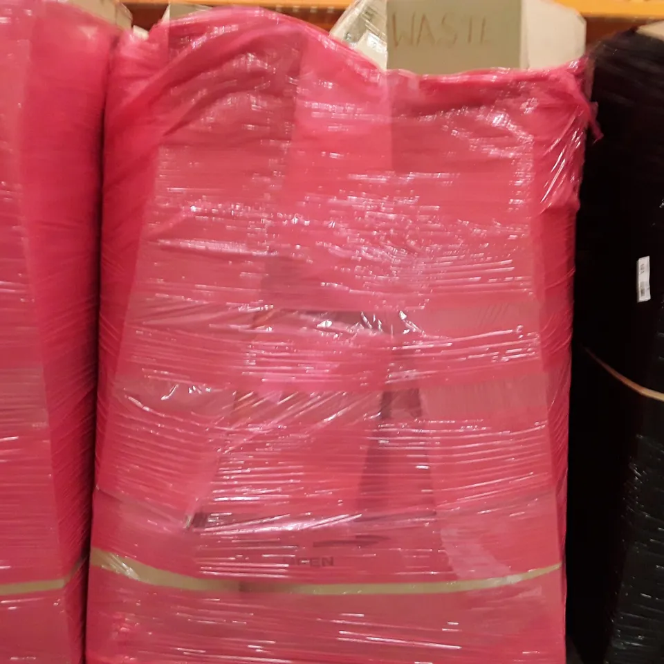 PALLET TO CONTAIN AN ASSORTMENT OF HOUSEHOLD ITEMS TO INCLUDE LUXURY ANIMAL BLANKETS, COMPRESSOR NEBULIZER, 45L FOLD TRASH CAN AND TURNTABLE AND SPEAKER ECT 