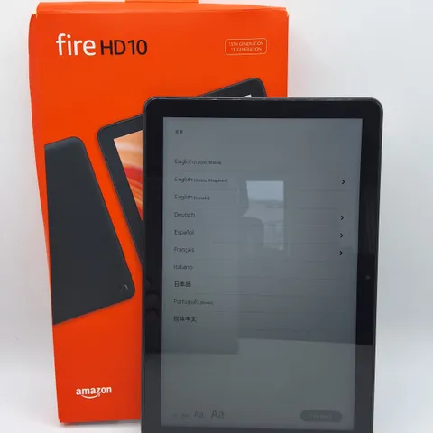 BOXED AMAZON FIRE HD10 13TH GEN 32GB IN BLACK