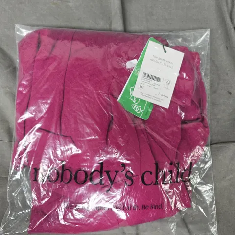 NOBODY'S CHILD LAYLA PLAIN MIDI DRESS IN PINK SIZE UK 14