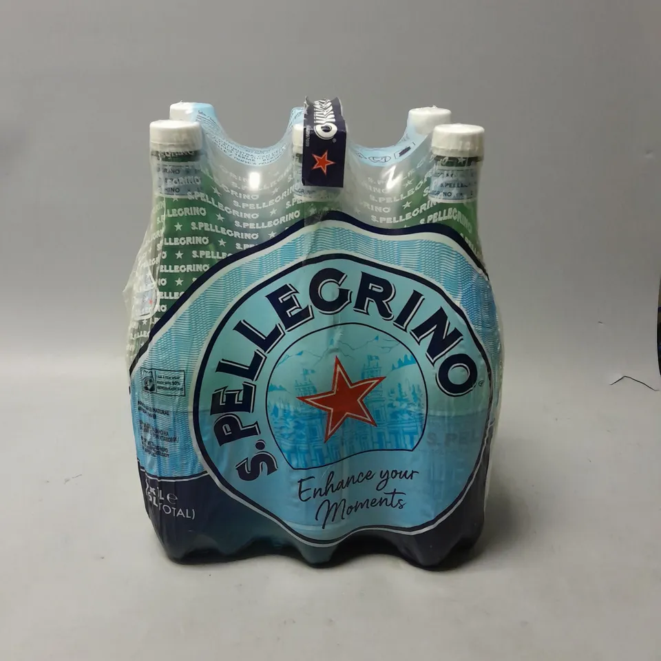 SIX PACK OF S.PELLEGRINO BOTTLES