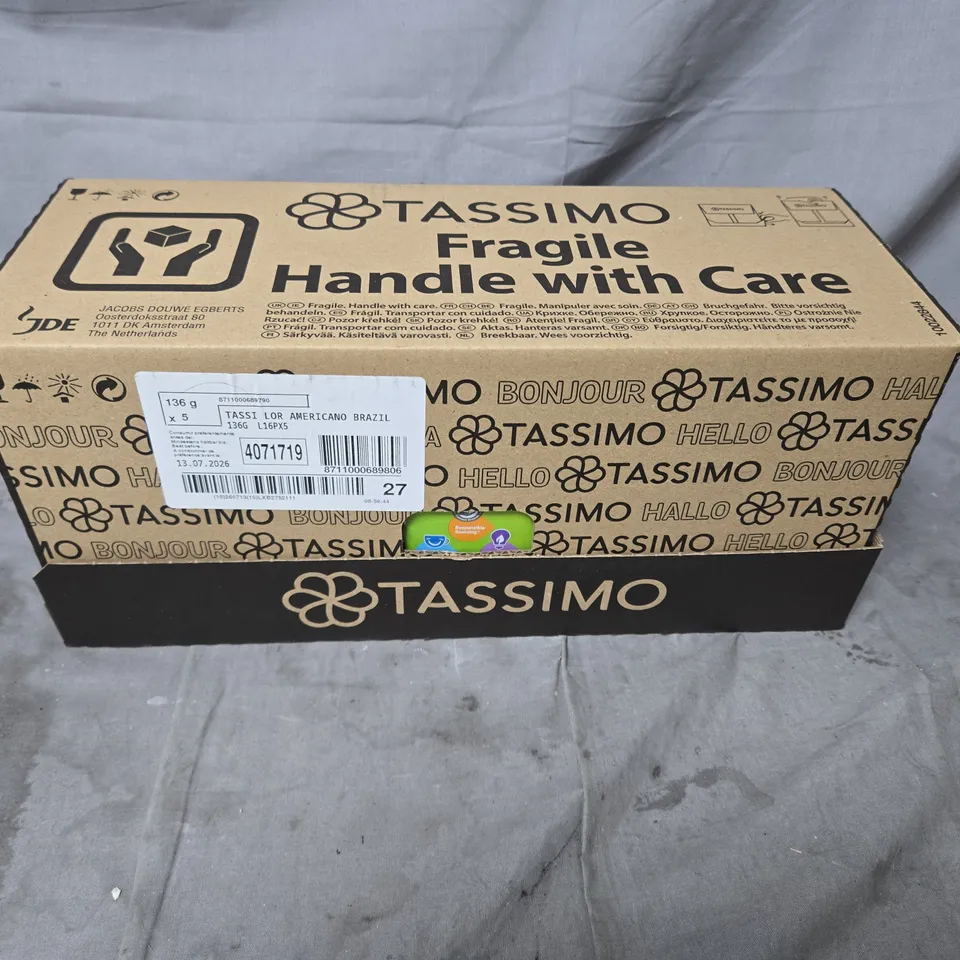 TASSIMO COFFEE PODS BOX – AMERICANO BRAZIL (JACOBS DOUWE EGBERTS) 136G X 5