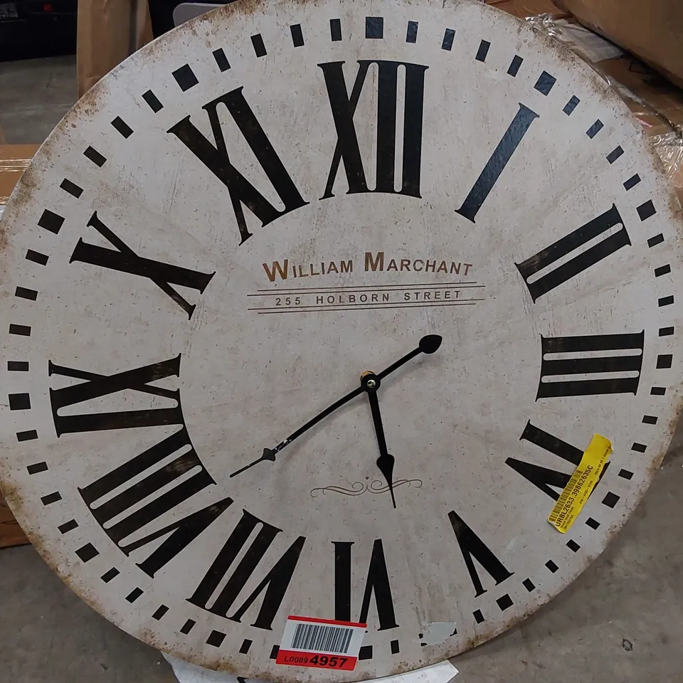 LARGE WOOD WALL CLOCK (1 ITEM)