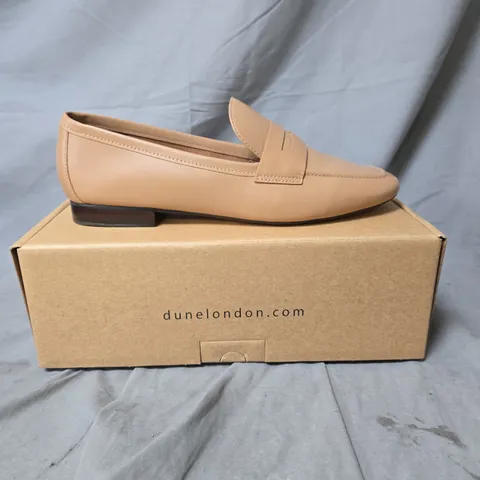 DUNE LONDON LEATHER PENNY LOAFERS – TAN, UK 7