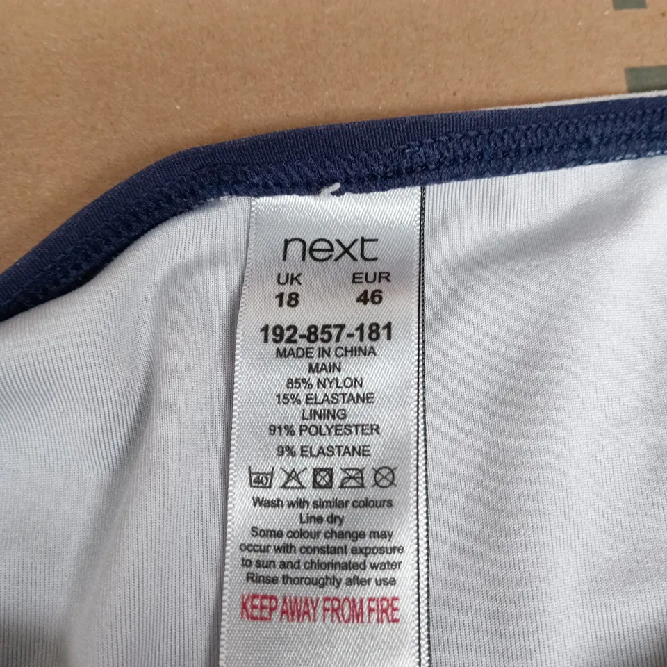 NEXT NAVY & WHITE STRIPE BIKINI BOTTOM – UK 18 (EUR 46)