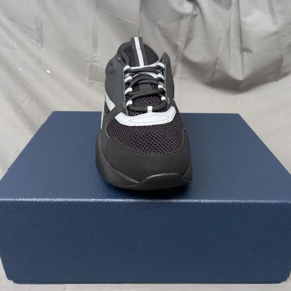 BOXED PAIR OF DIOR SHOES IN BLACK/GREY EU SIZE 42