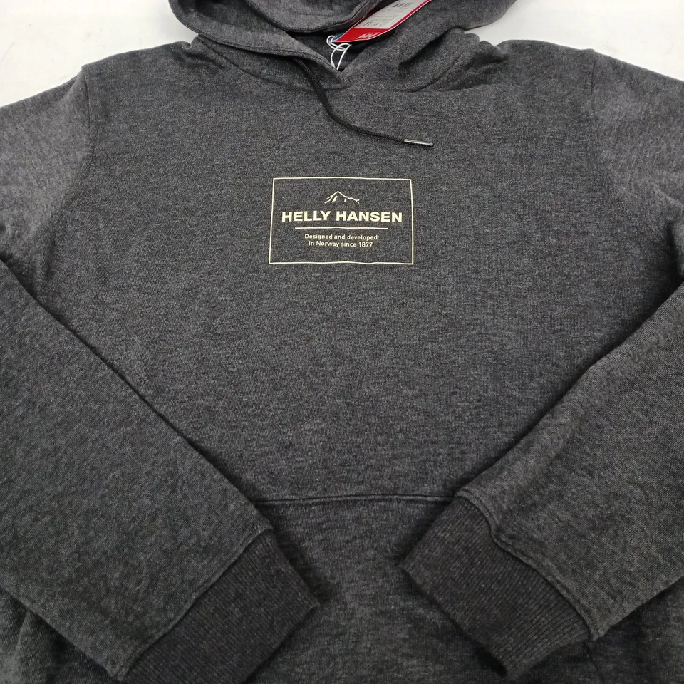 HELLY HANSEN HOODIE – DARK GREY - SIZE XL