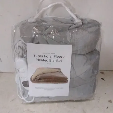 BOXED SUPER POLAR GREY FLEECE 160 X 120 CM BLANKET ( GREY )