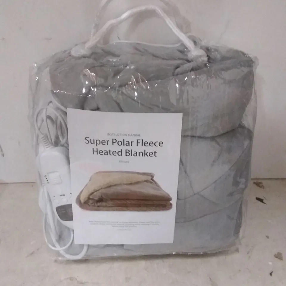 BOXED SUPER POLAR GREY FLEECE 160 X 120 CM BLANKET ( GREY )