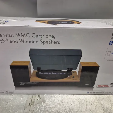 BOXED LENCO LS-300BK V2 TURNTABLE WITH BLUETOOTH