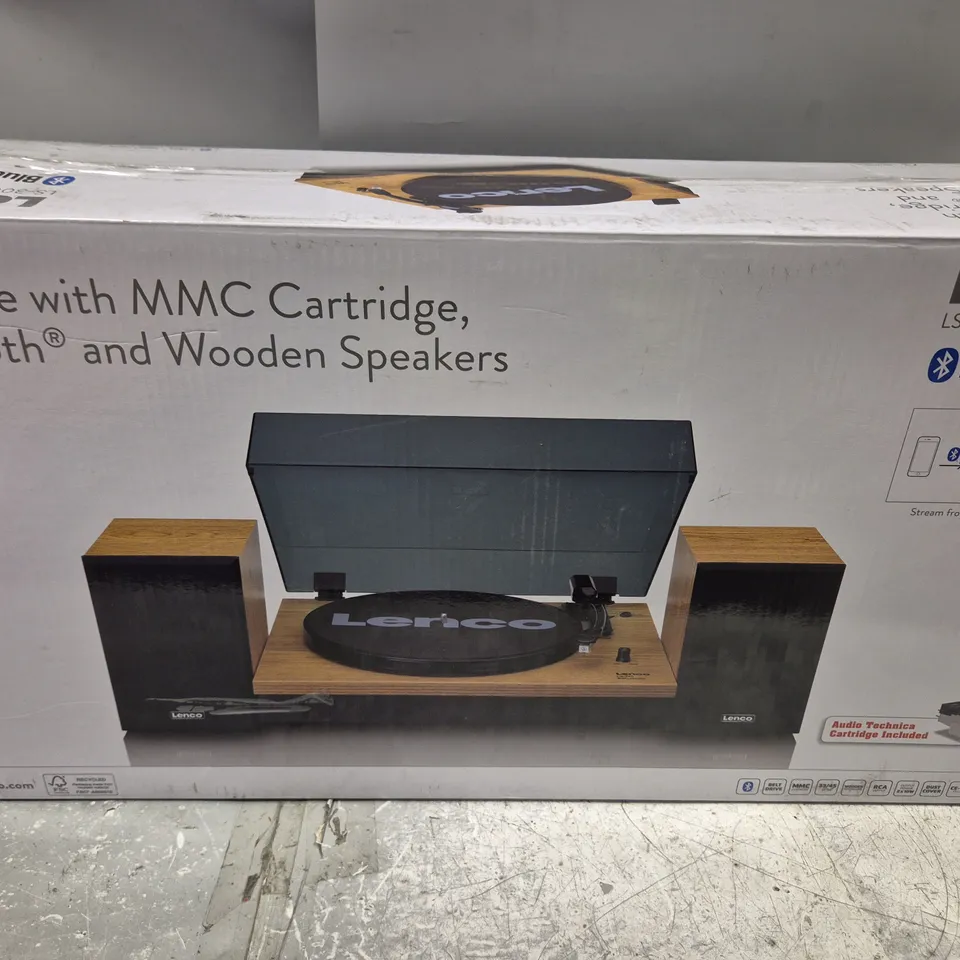 BOXED LENCO LS-300BK V2 TURNTABLE WITH BLUETOOTH 