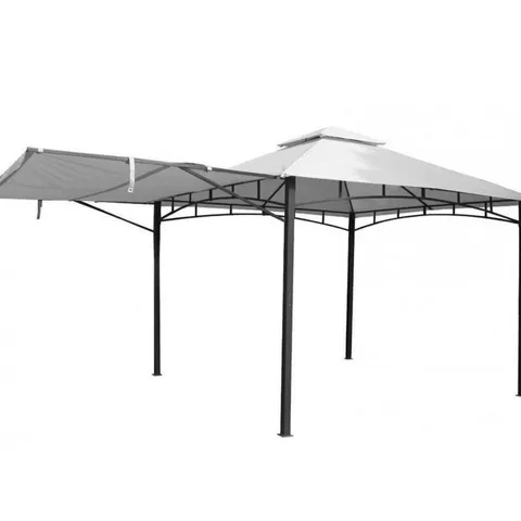 BOXED ROYALCRAFT ALGARVE AWNING GAZEBO 3.3×3.3M + 2.1M GREY (1 BOX)