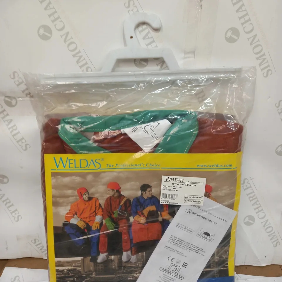 BRAND NEW WELDAS STEERSOTUFF LAVA BROWN WELDING JACKET - SIZE XXL