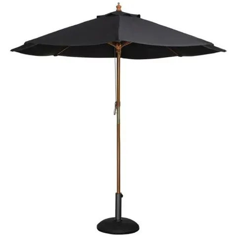 BOXED BOLERO ROUND PULLEY PARASOL BLACK 3M