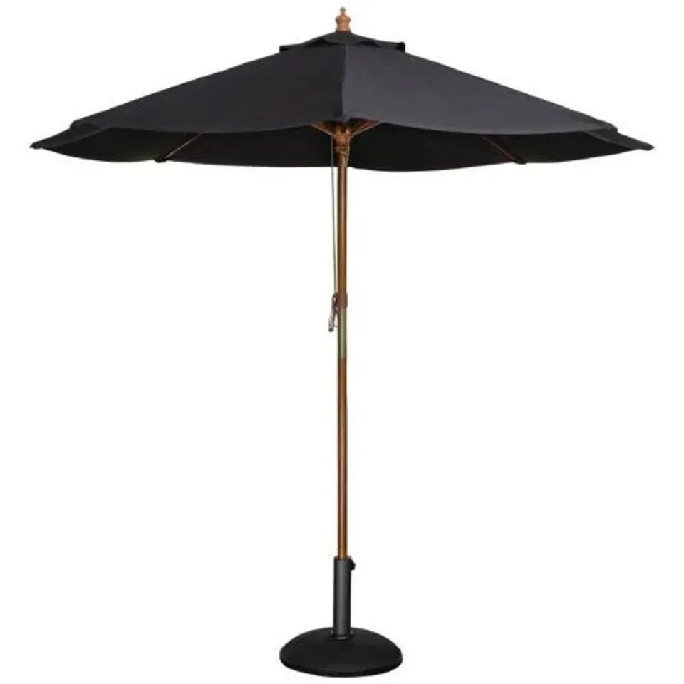 BOXED BOLERO ROUND PULLEY PARASOL BLACK 3M