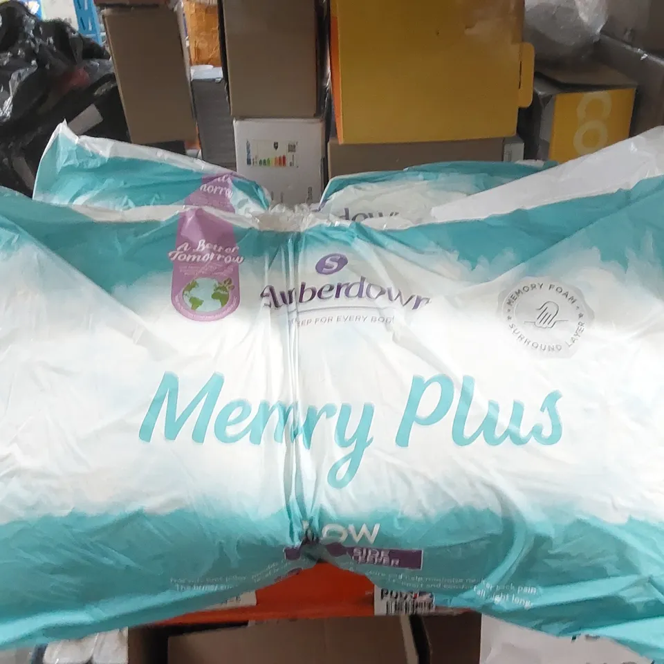 BAGGED SET OF 2 SLUMBERDOWN MEMORY PLUS FIRM SUPPORT PILLOWS 