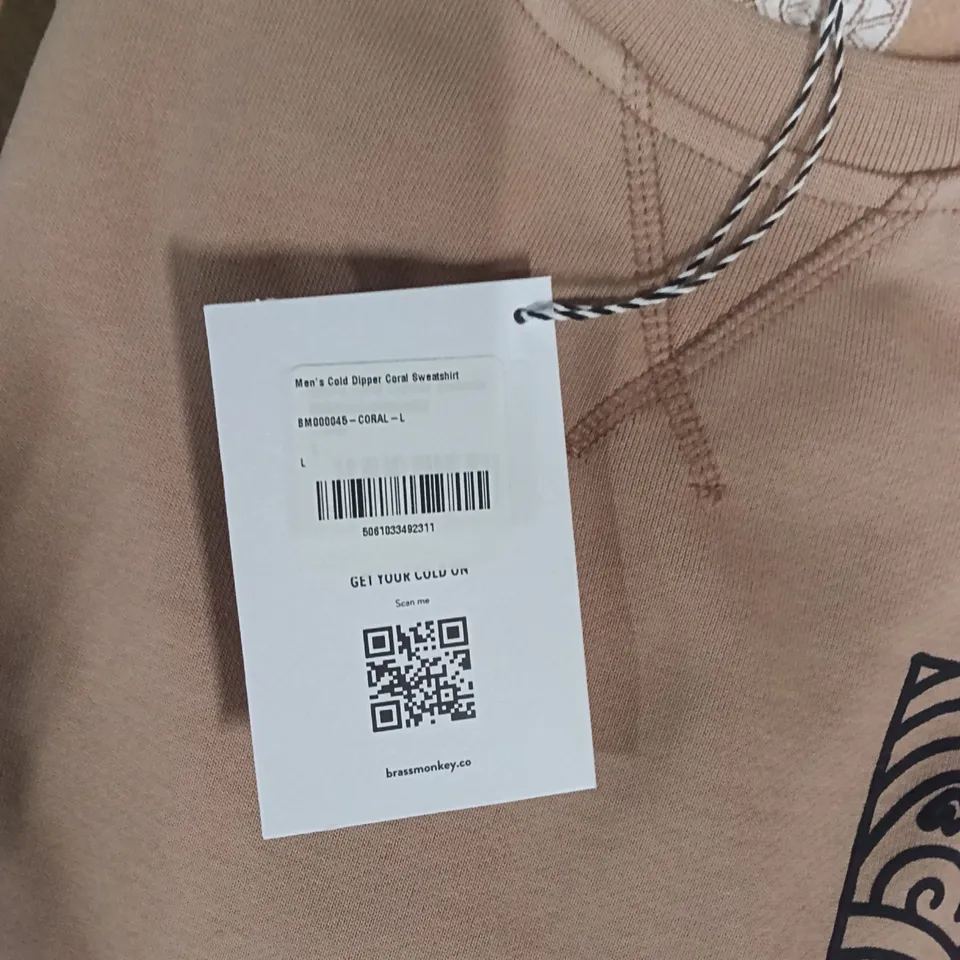 BOX OF BRASS MONKEY SWEATS - CORAL SIZE XL APPROXIMATELY 12