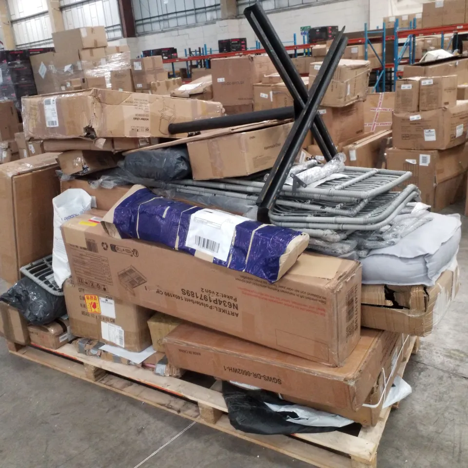 PALLET CONTAINING ASSORTED FURNITURE PARTS 
