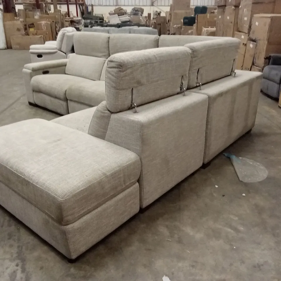 DETROIT FABRIC RIGHT HAND POWER RECLINER CORNER GROUP SOFA WITH CHARGING PORTS AND STORAGE RRP £1999