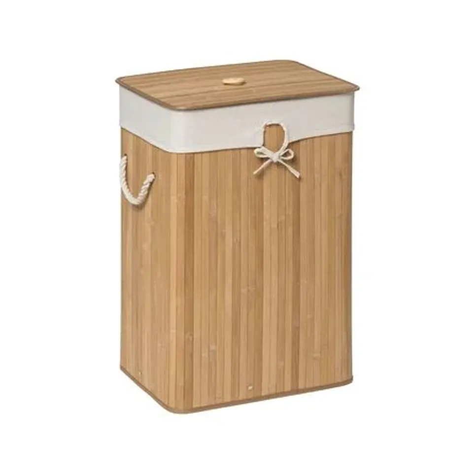 BAMBOO LAUNDRY BIN WITH HANDLES 