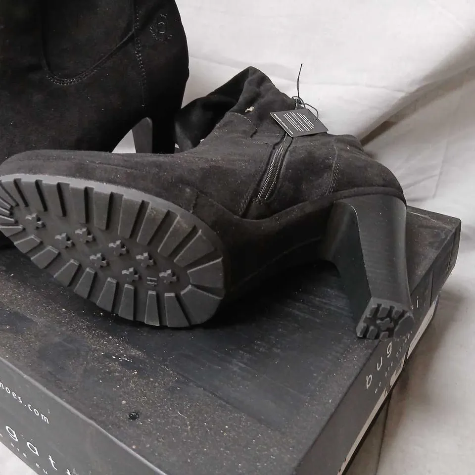 BUGATTI WOMEN'S DESIGNER BOOTS – BLACK SUEDE, UK 8 (EU 41)