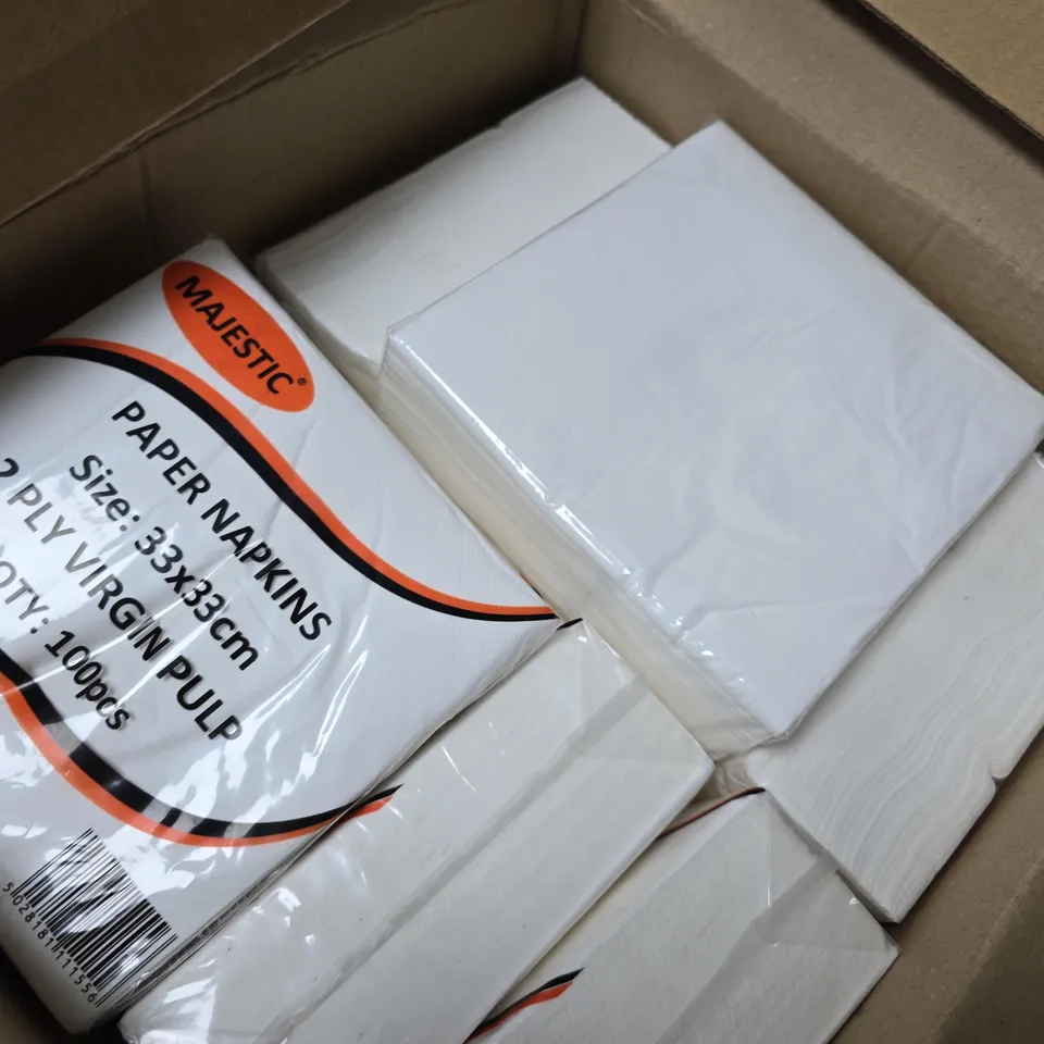 10 PACKS OF MAJESTIC PAPER NAPKINS (100PCS PER PACK)