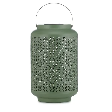 GARDEN REFLECTIONS FRETWORK LARGE SOLAR LANTERN