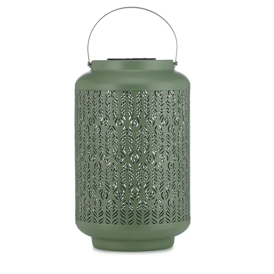 GARDEN REFLECTIONS FRETWORK LARGE SOLAR LANTERN