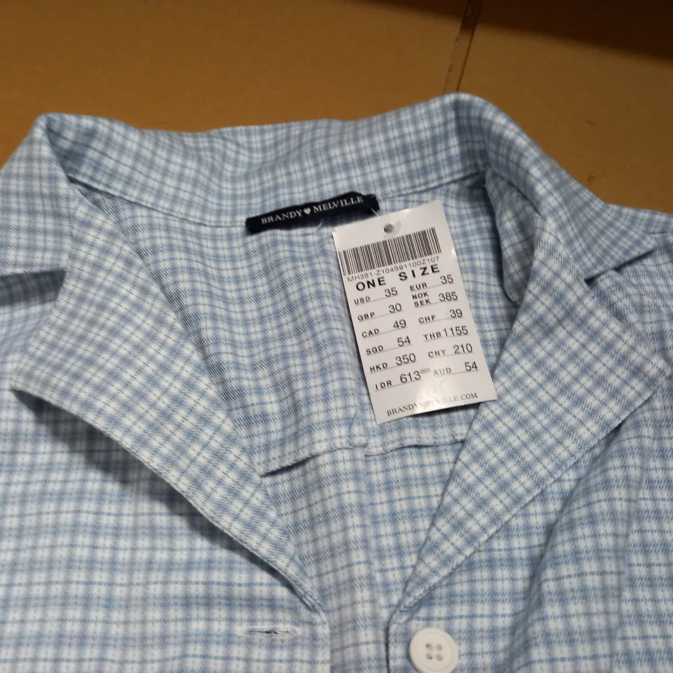 BRANDY MELVILLE BLUE CHECK DRESS - ONE DRESS 