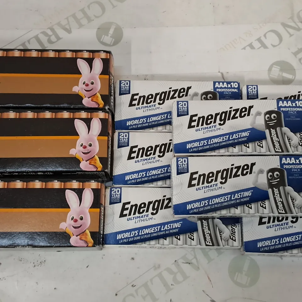 LOT OF 11 PACKS OF BATTERIES INCLUDE ENERGIZER AAA & DURACELL AA