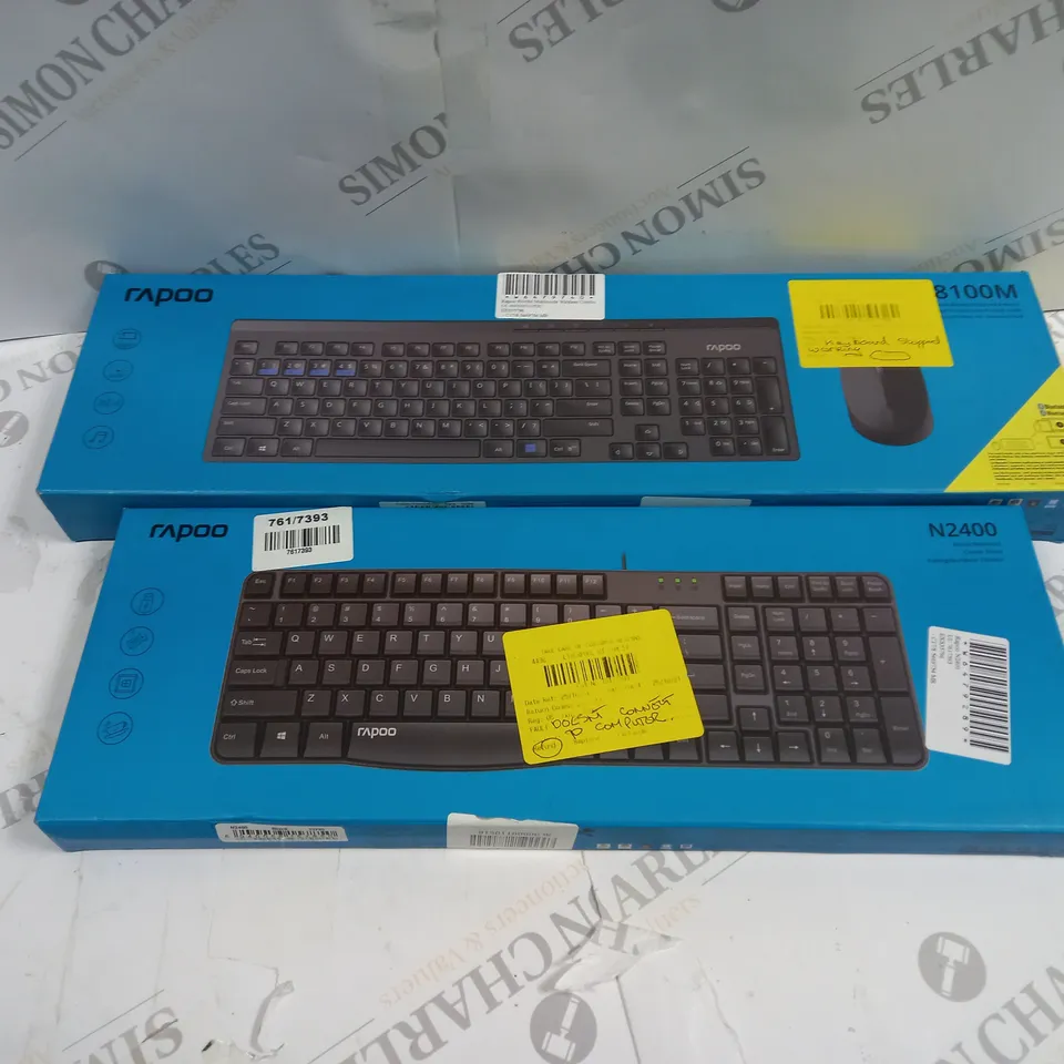 2 RAPOO KEYBOARDS, N2400 AND 8100M 