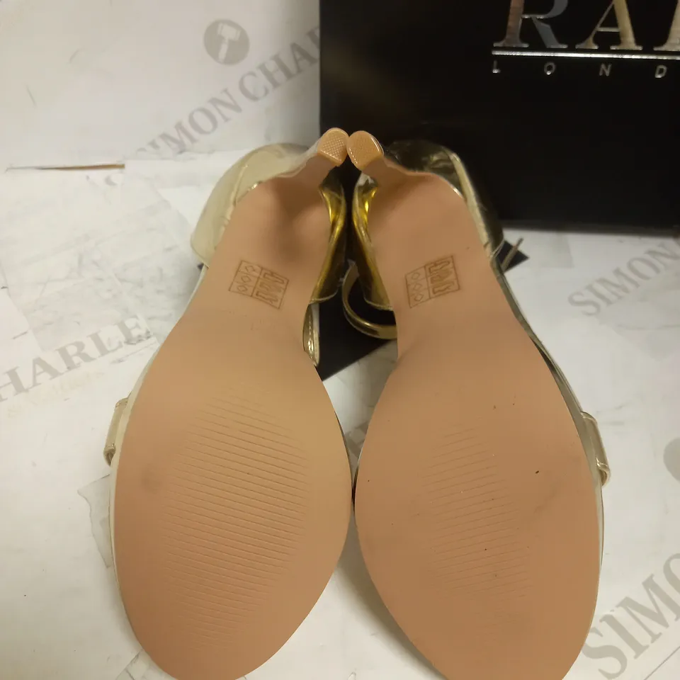 UK4 RAID REAGAN STILETTO HEELED SANDAL GOLD 