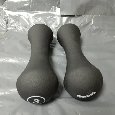 PAIR OF BENCH 3kg DUMBELLS - COLLECTION ONLY