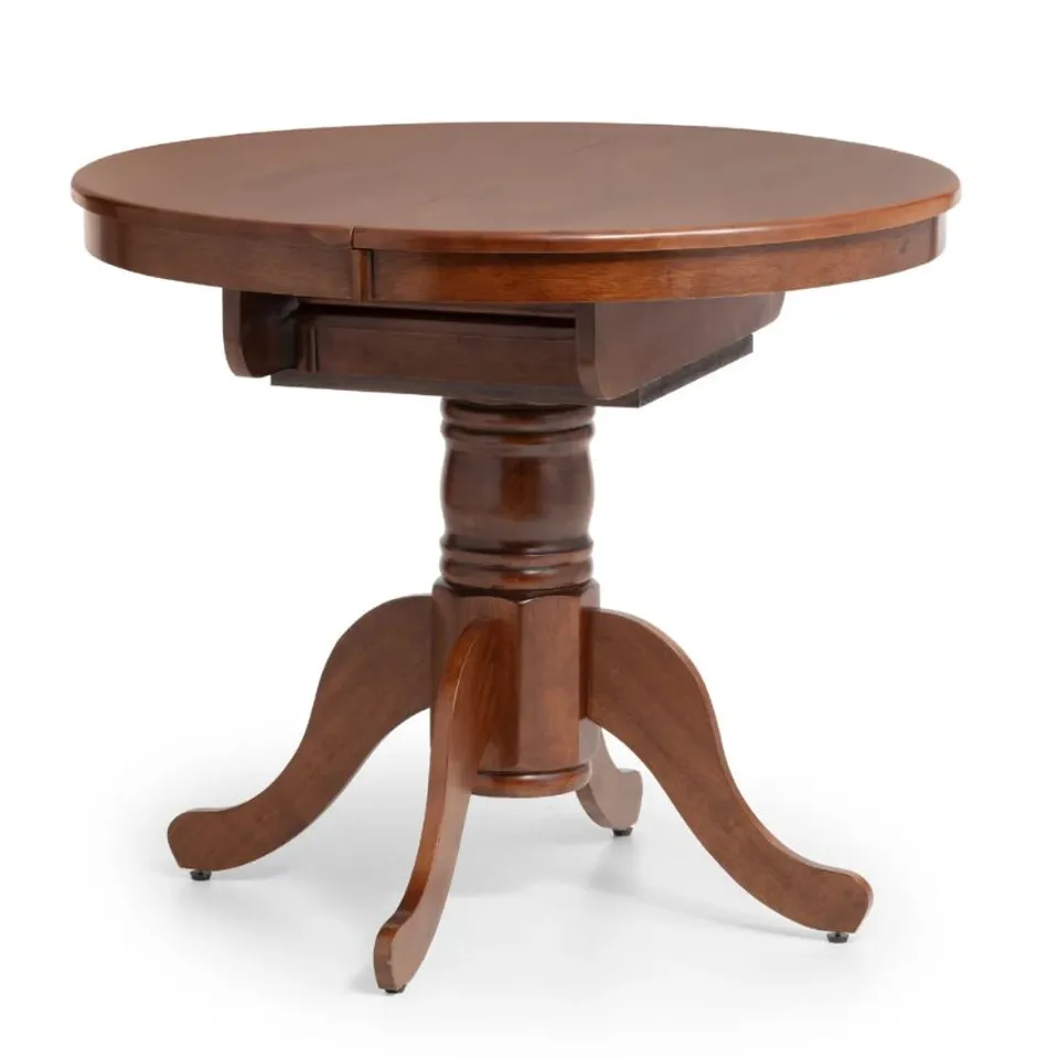 BOXED RECLAMIED ROUND EXTENDING DINING TABLE