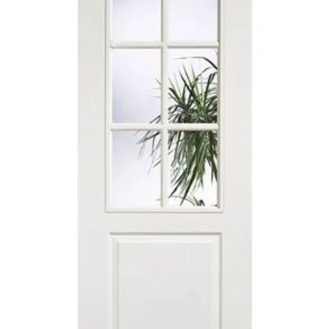 BOXED MAYFAIR 2L GLAZED WHITE INTERNAL DOOR.