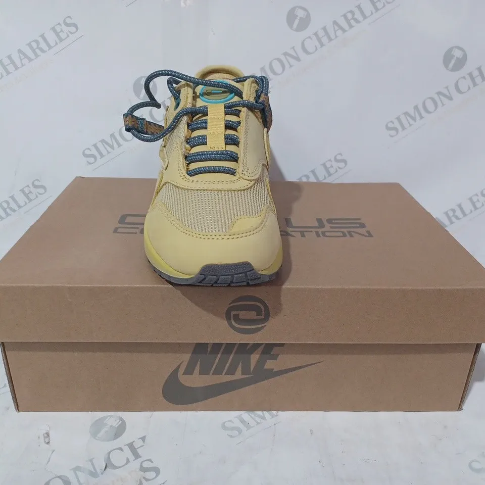 BOXED PAIR OF NIKE AIR MAX 1 CACTUS JACK SHOES IN YELLOW