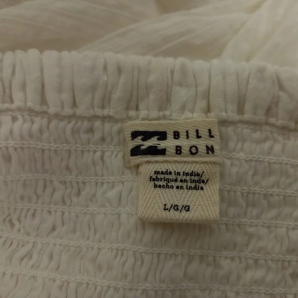 BILLABONG LONG WHITE DRESS - SIZE L