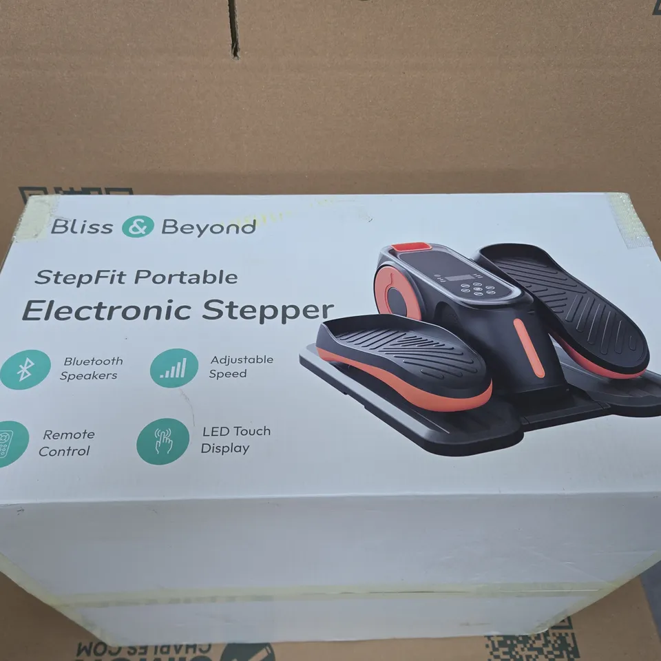 BLISS & BEYOND STEPFIT PORTABLE ELECTRONIC STEPPER – BOXED