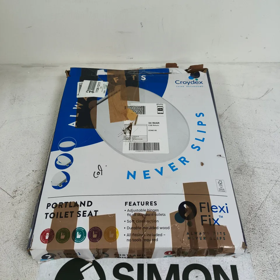 PORTLAND TOILET SEAT WITH FLEXI FIX – BOXED