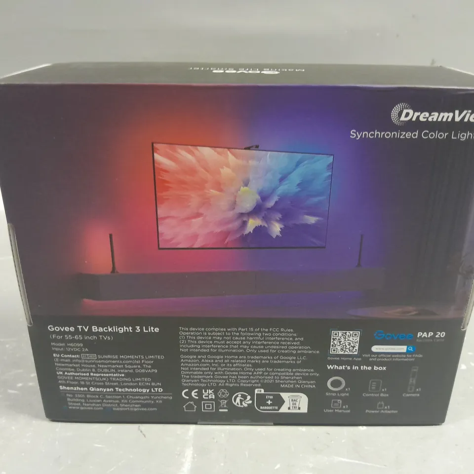 SEALED GOVEE TV BACKLIGHT 3 LITE FOR 55-65" TVS
