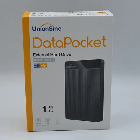 SEALED UNIONSHINE 1TB EXTERNAL HARD DRIVE - HD2510