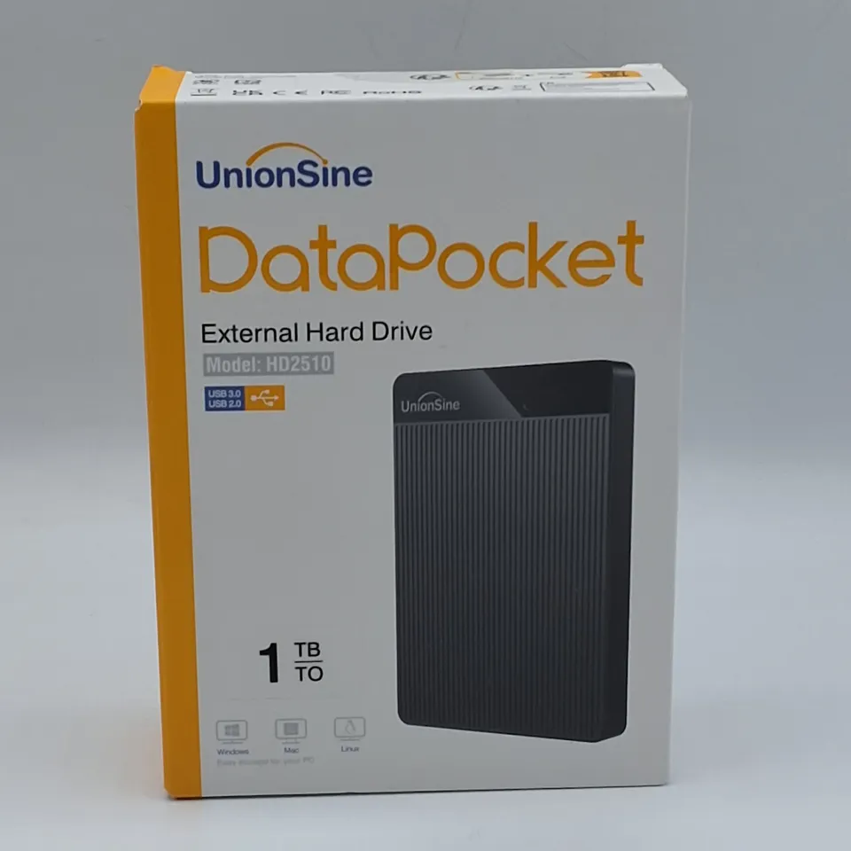 SEALED UNIONSHINE 1TB EXTERNAL HARD DRIVE - HD2510