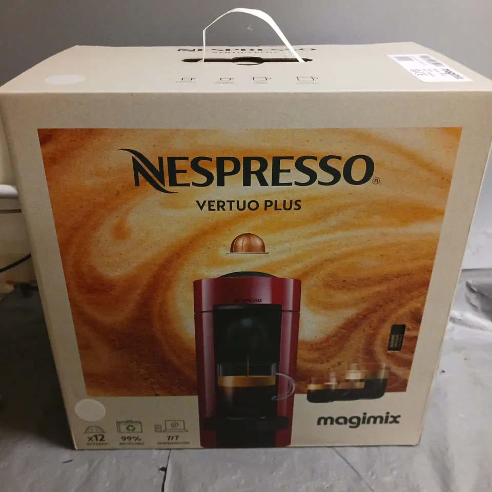 BOXED NESPRESSO VERTUO PLUS COFFEE MACHINE